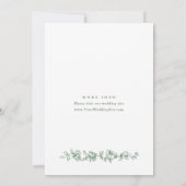 Renaissance Verziert Sage Green Floral Brautparty Einladung (Rückseite)