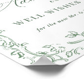 Renaissance Verziert Sage Grüne Beratung & Wünsche Poster (Ecke)