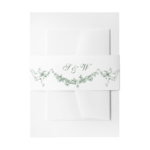 Renaissance Verzierte Blumenfeier Grüne Hochzeit Einladungsbanderole