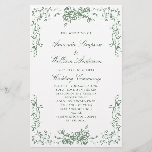 Renaissance Verzierte Grüne Hochzeit (Vorderseite)