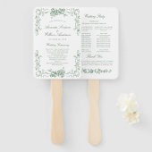 Renaissance Verzierte Weise Grüne Hochzeit Program Fächer (Vorne und Hinten)