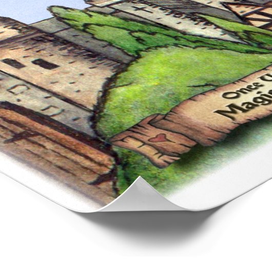 Renaissance Village Painting Poster (Ecke)