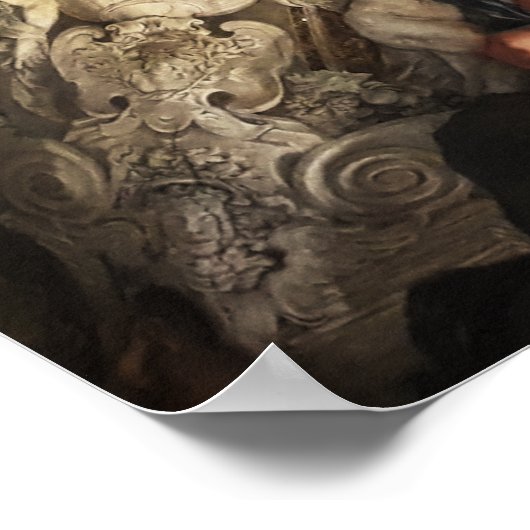 Renaissance-Wandgemälde an der Decke Poster (Ecke)