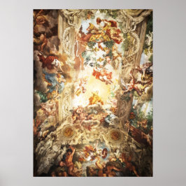 Renaissance-Wandgemälde an der Decke Poster
