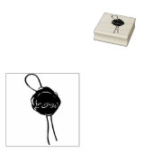 Renaissance Wedding Initials Red Gummistempel (Stempel)