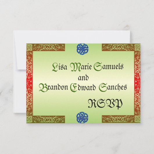 Renaissance Wedding RSVP Cards (Vorderseite)