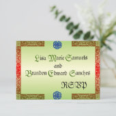 Renaissance Wedding RSVP Cards (Stehend Vorderseite)