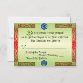 Renaissance Wedding RSVP Cards Karte (Rückseite)