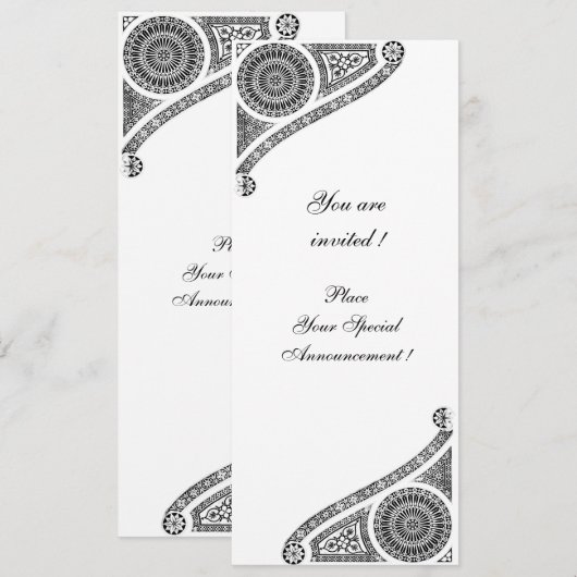 RENAISSANCE, weiß Einladung (Vorne/Hinten)