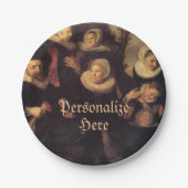 Renaissance-Wiedersehen-Fallporträt Pappteller (Vorderseite)