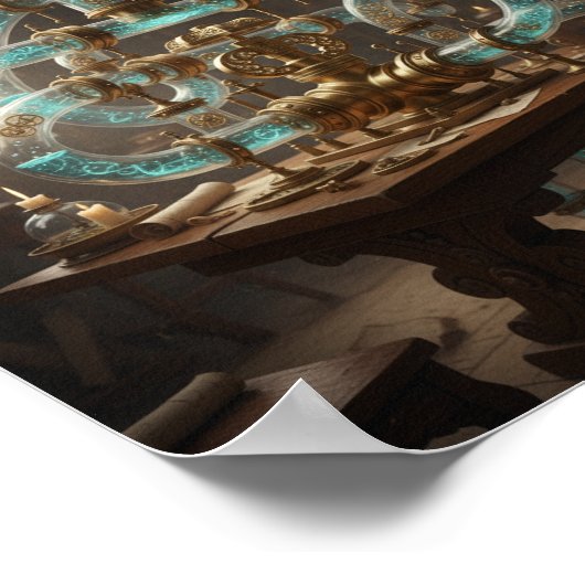 Renaissance Wissenschaftlicher Zeichn Poster (Ecke)