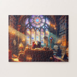 Renaissance-Zauberer am Schreibtisch Antike Studie Puzzle