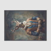 Renaissanceaissancereh in viktorianischem Kleid Seidenpapier (Vorderseite)