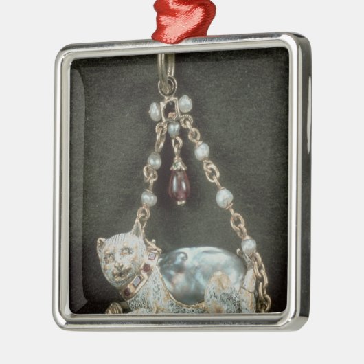 Renaissancekatzenanhänger Silbernes Ornament (Links)