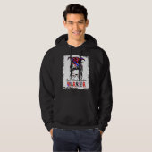 Renal Nutcracker Syndrom Warrior Blue Red Ribbon Hoodie (Vorne ganz)