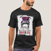 Renal Nutcracker Syndrom Warrior Blue Red Ribbon T-Shirt (Vorderseite)