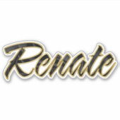 Renate black gold Lettering Aufkleber Sticker (Vorderseite)