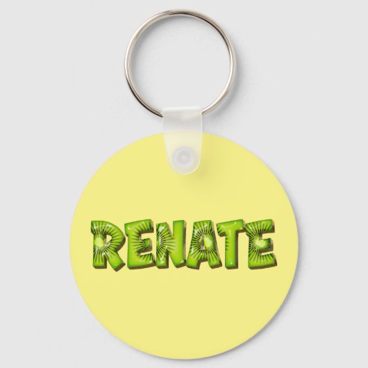 Renate Name Kiwi Design Schlüsselanhänger (Vorderseite)
