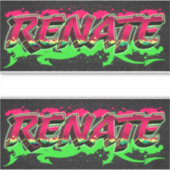 Renate Vorname Name Graffiti Aufkleber Sticker (Vorderseite)