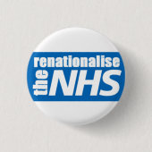 Renationalisieren Sie NHS Button (Vorderseite)