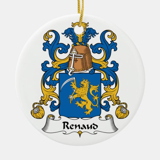Renaud-Familienwappen Keramik Ornament (Vorne)