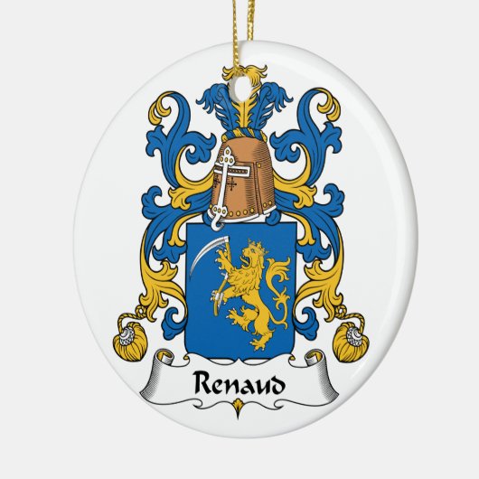 Renaud-Familienwappen Keramik Ornament (Links)