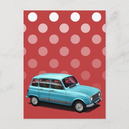 Renault 4L Postkarte (Vorderseite)