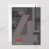Renault 4L Postkarte (Vorne/Hinten)