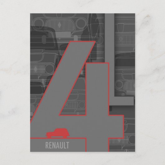 Renault 4L Postkarte (Vorderseite)