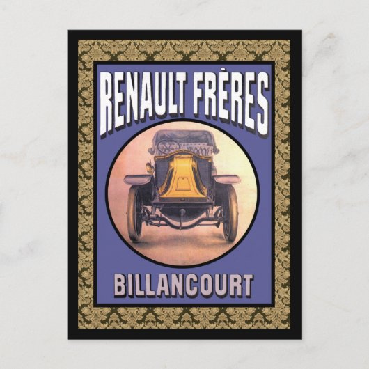 Renault Brüder Oldtimer Postkarte (Vorderseite)