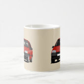 Renault Clio I, rote Illustration x 2 Kaffeetasse (Mittel)