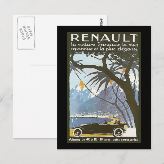 Renault Postkarte (Vorne/Hinten)
