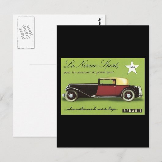 Renault Postkarte (Vorne/Hinten)