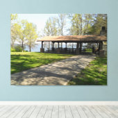 Rend Lake im Süden von Illinois Leinwanddruck (Insitu (Holzboden))