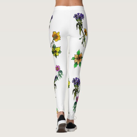 Rendere Blume Leggings (Rückseite)