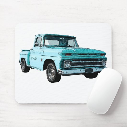 Rendering von einem blauen 1964 Chevy Abholung. Mousepad (Mit Mouse)