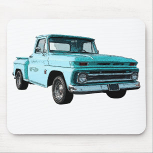Rendering von einem blauen 1964 Chevy Abholung. Mousepad