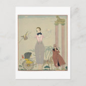 Rendez-vous (w/c auf Papier) Postkarte (Vorderseite)