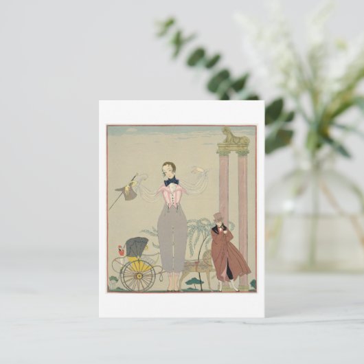 Rendez-vous (w/c auf Papier) Postkarte (Stehend Vorderseite)