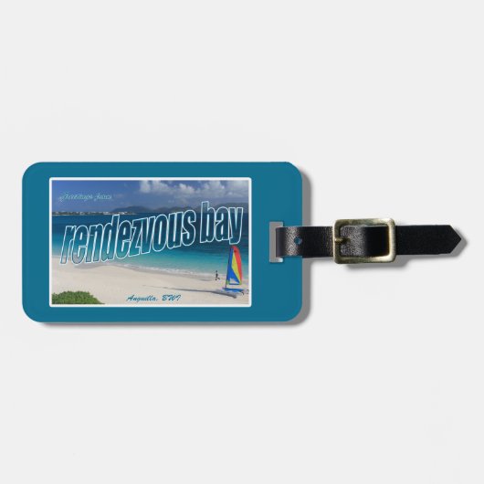 Rendezvous Bay, Anguilla Gepäckanhänger (Vorderseite horizontal)