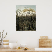 Rendezvous im Wald - Henri Rousseau Kunst, Dichtun Poster (Küche)