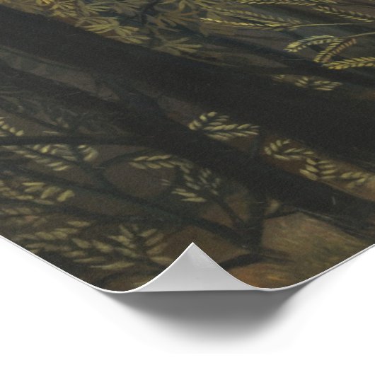 Rendezvous im Wald, Henri Rousseau Poster (Ecke)