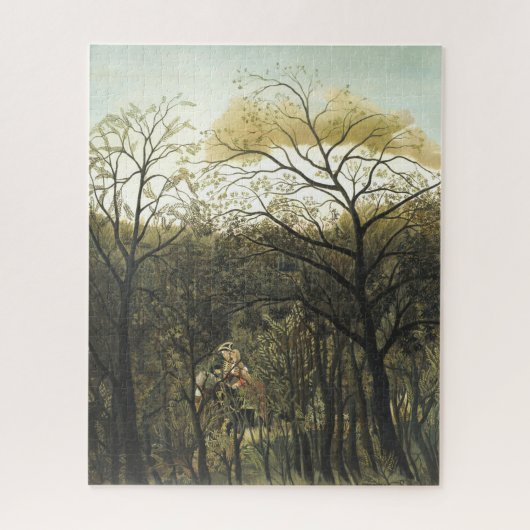 Rendezvous im Wald, Henri Rousseau Puzzle (Vertikal)