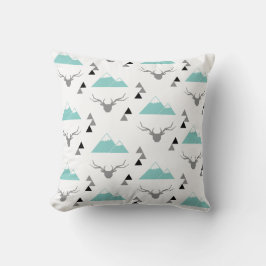 Rendier/ Bergen Groen Kissen