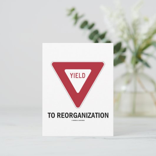 Rendite auf Reorganisation (Spaß für Wirtschaftswi Postkarte (Stehend Vorderseite)