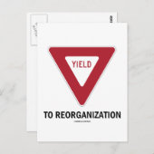 Rendite auf Reorganisation (Spaß für Wirtschaftswi Postkarte (Vorne/Hinten)