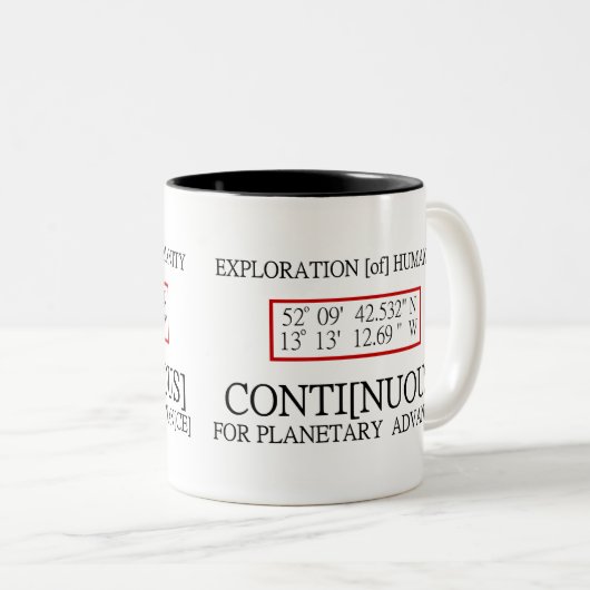 Rendlesham binärer Code wissenschaftliche Zweifarbige Tasse (VorderseiteRechts)