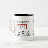 Rendlesham binärer Code wissenschaftliche Zweifarbige Tasse (Vorderseite Links)