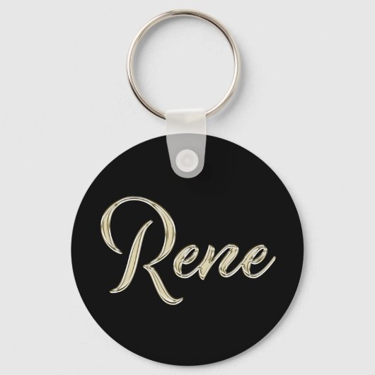 Rene Button Name Schlüsselanhänger (Vorderseite)
