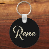 Rene Button Name Schlüsselanhänger (Vorderseite)